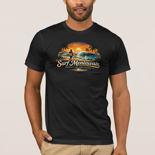 T-shirt Surf Mentawais - Vintage Surf (Devant)