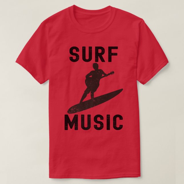 T-shirt Surf Music Guitar Surfing Guitar Player1152 (Design devant)