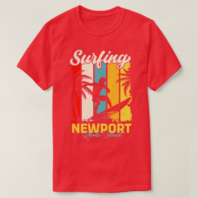 T-shirt Surf Newport Rhode Island (Design devant)