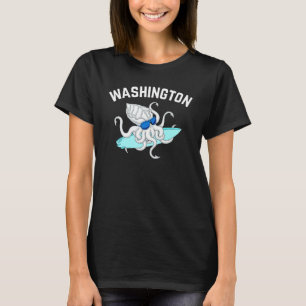 T-shirt Surf Nord-Ouest de Washington Squid Surfing Cephal