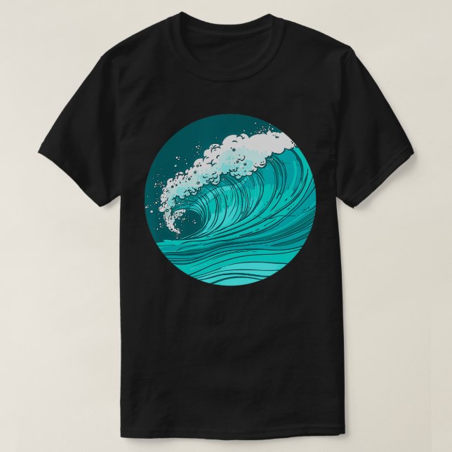 T-shirt Surf Ocean Sea Wave (Design devant)
