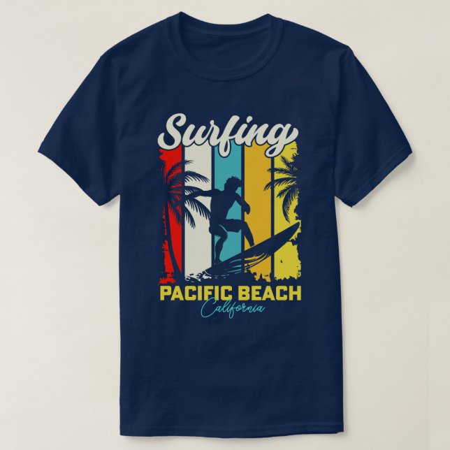 T-shirt Surf Pacific Beach California (Design devant)