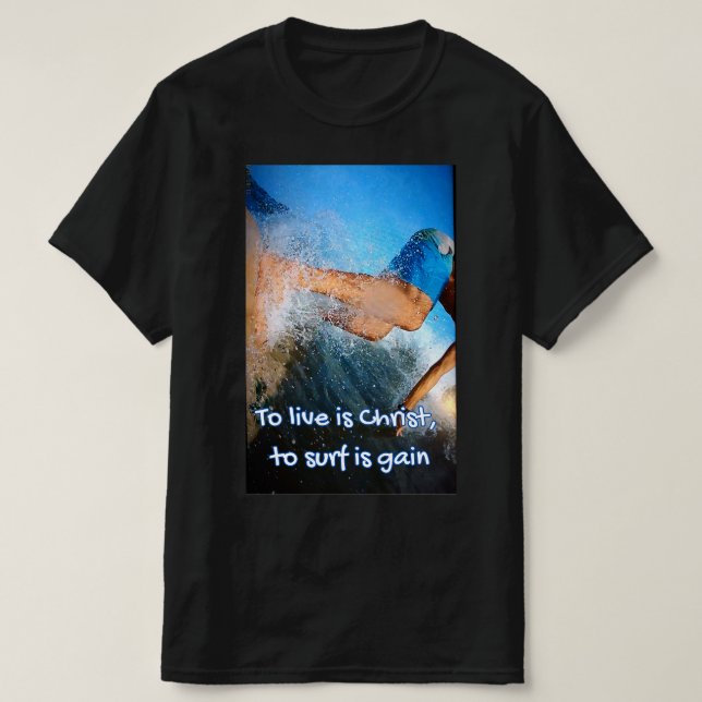 T-shirt Surf pour le Christ (Design devant)
