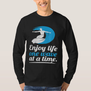 T-shirt Surf Profitez De La Vie Une Vague À La Fois Drôle
