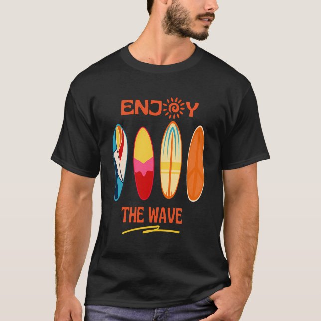 T-shirt Surf Profitez Des Vagues Surf Drôle Été (Devant)