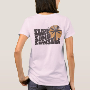 T-shirt Surf Rétro Couchers de soleil Palm Tree Beach Vibe