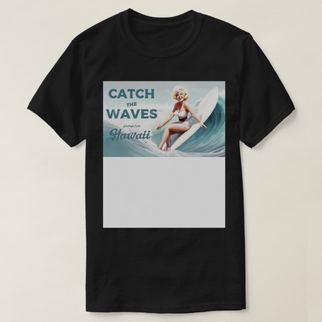 T-shirt Surf rétro Hawaii (Design devant)