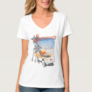 T-shirt Surf Retro Summer Vibes - California Sunset Beach