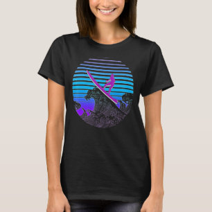 T-shirt Surf Retro Vaporwave Surfboarder Vaves Ocean Su