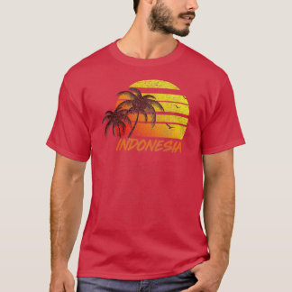 T-shirt Surf rétro vintage Indonesia Beach Sunset