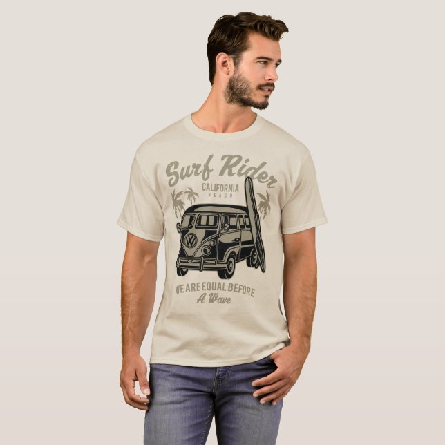 T-shirt Surf Rider California Beach (Devant entier)