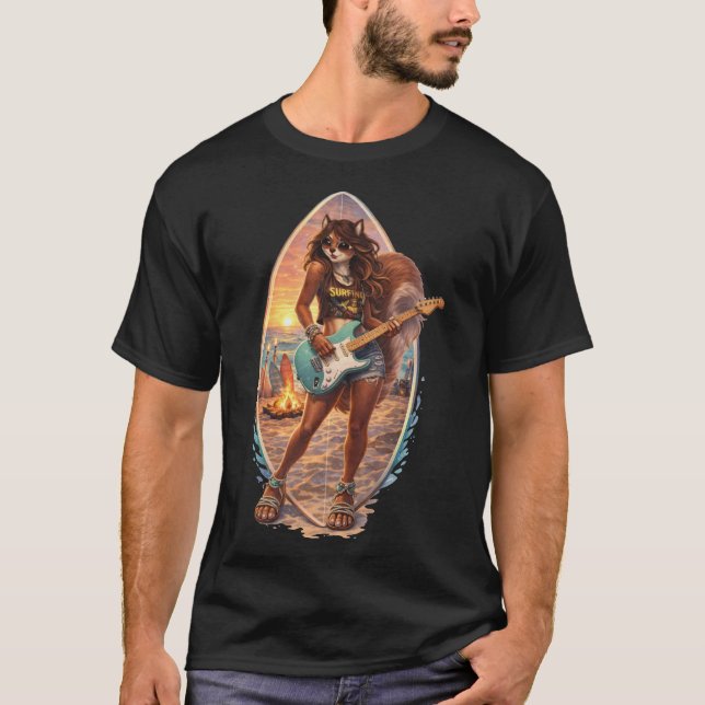 T-shirt Surf Rock Squirrel (Devant)