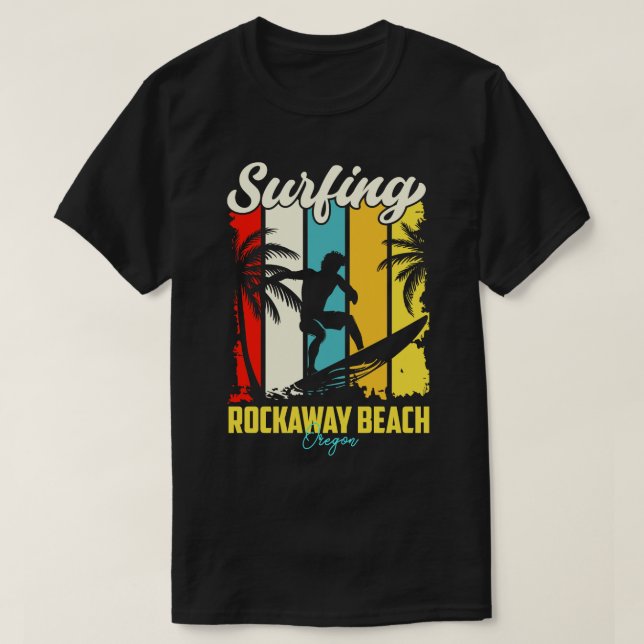 T-shirt Surf Rockaway Beach Oregon (Design devant)