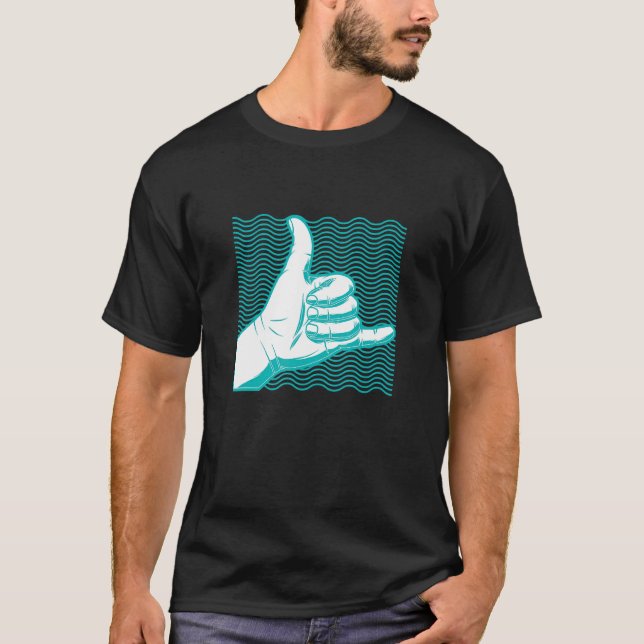 T-shirt Surf Shaka Surf Design (Devant)