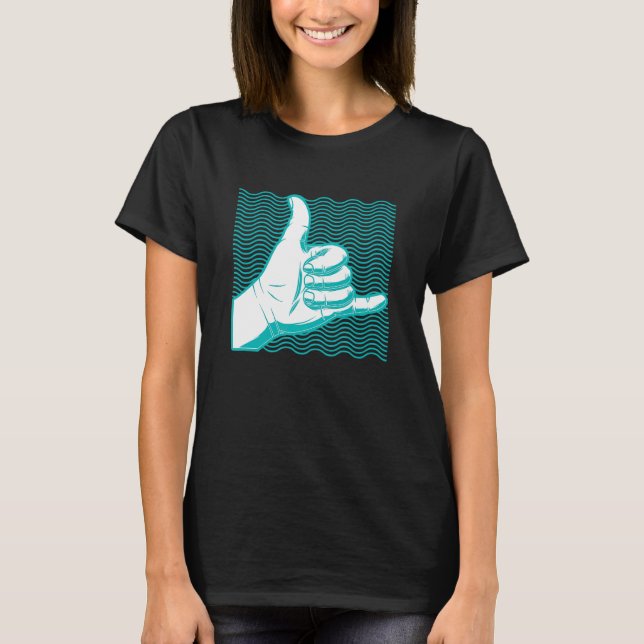 T-shirt Surf Shaka Surf Design (Devant)
