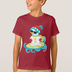 T-shirt Surf Snowman Tee