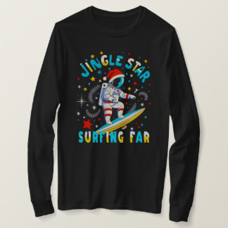 T-shirt Surf spatial avec Père Noël dans Cosmic Adventure