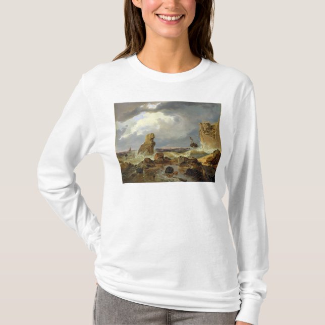 T-shirt Surf sur une côte rocheuse, 1835 (Devant)