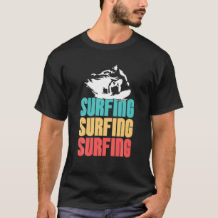 T-shirt Surf Surf Surf Retro Vintage Wake Surfer