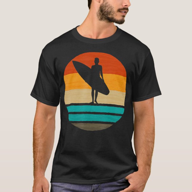 T-shirt Surf Surf Surf Surf Sunset les années 70 80s Surfe (Devant)