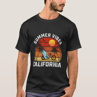 T-shirt Surf Surfant Plage Été Californie