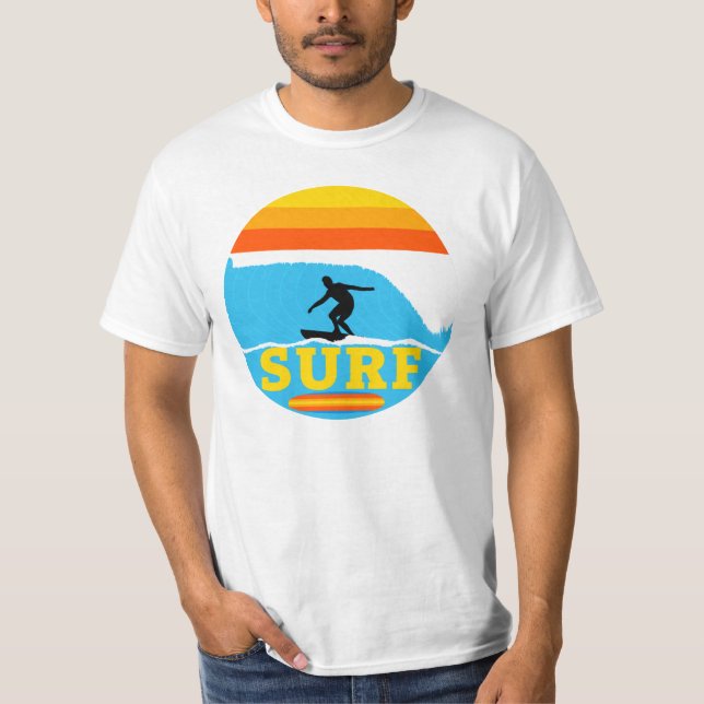 T-shirt SURF - Surfer rester sur le plateau. Conception vi (Devant)