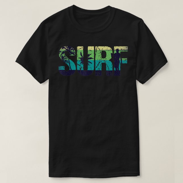 T-shirt Surf surfeur Summer Getway Beach Waves Surfing Eau (Design devant)