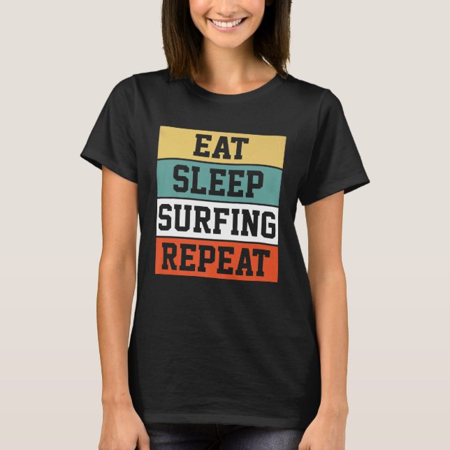 T-shirt Surf Surfing Retro Cadeau Premium (Devant)