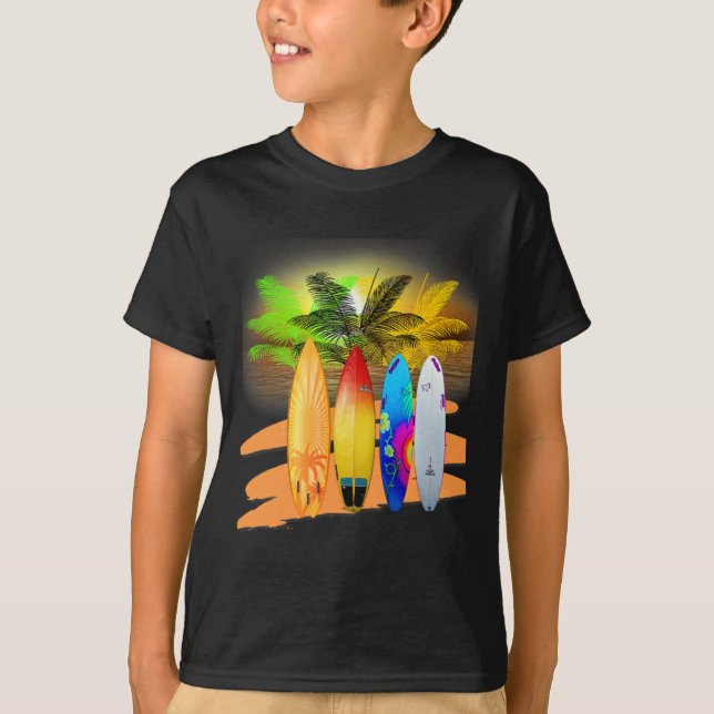 T-shirt Surf tropical Hawaii Beach Souvenir Surf (Devant)