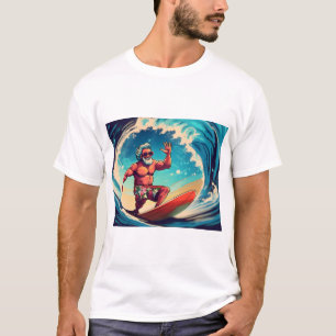 T-shirt Surf Up, Père Noël : Vibes de cavaliers de vague t