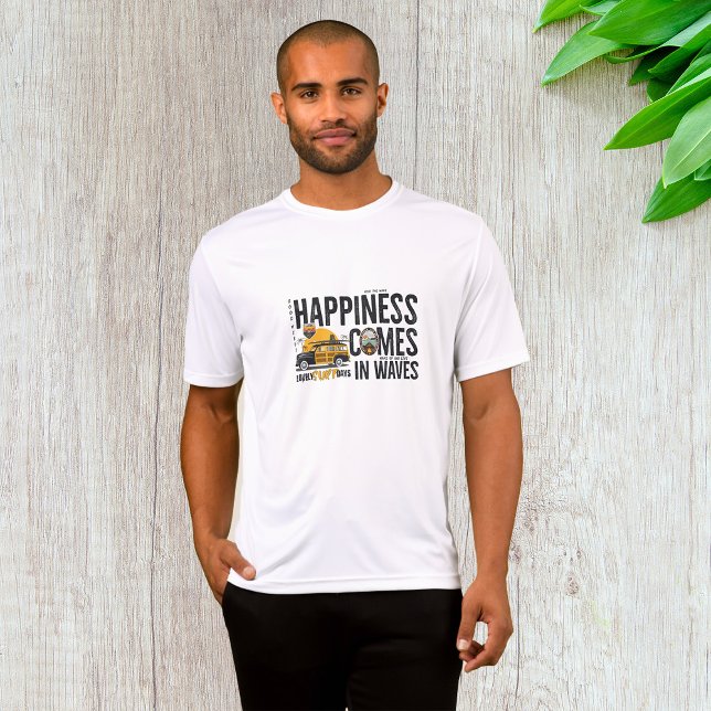 T-shirt Surf Van Beach Quote Happiness Comes in Waves (Créateur téléchargé)