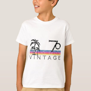 T-shirt Surf vintage 1970 Coucher de soleil sur l'océan Pa