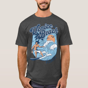 T-shirt Surf Vintage des années 1970 Venice Beach Floride 