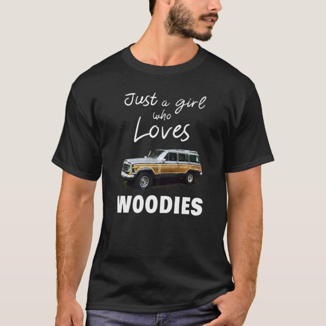 T-shirt Surf Voiture Classique Wagon Juste Une Fille Qui A (Devant)