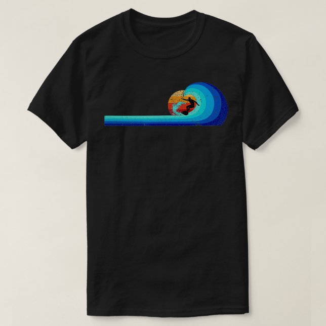 T-shirt Surf Wave Retro (Design devant)