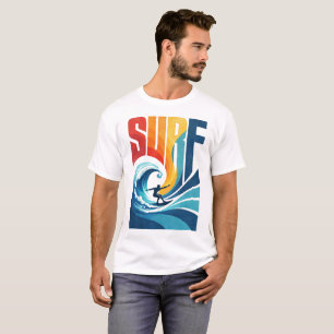 T-shirt SURF Wave Surfer – Art de style de vie surf rétro