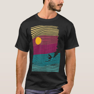 T-shirt Surf Waves Plage Surfer Océan Rétro Sports Amour