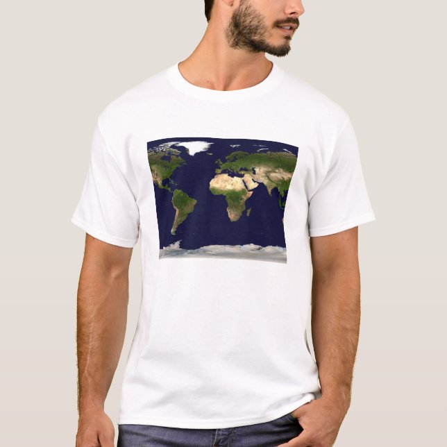 T-shirt Surface terrestre, Eau faible et Topogra ombragé (Devant)