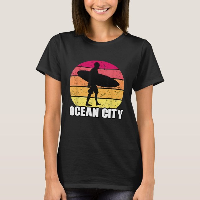 T-shirt Surfant surfeur d'Ocean City Surf (Devant)