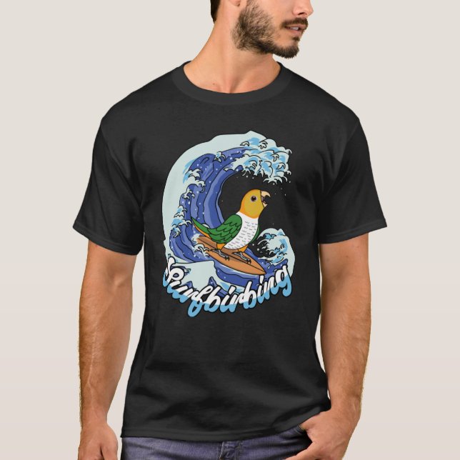 T-shirt Surfbirbing Parrot I Blanc ventre Caique (Devant)
