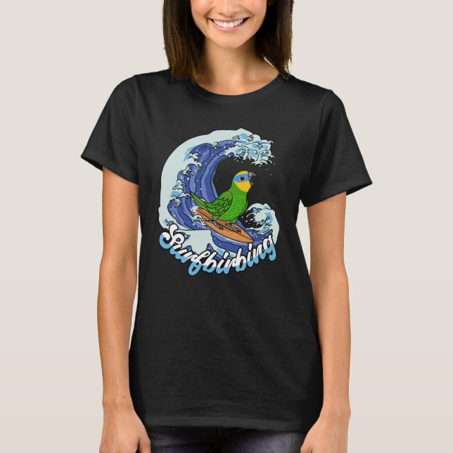 T-shirt Surfbirbing Parrot I Orange ailé Amazon (Devant)