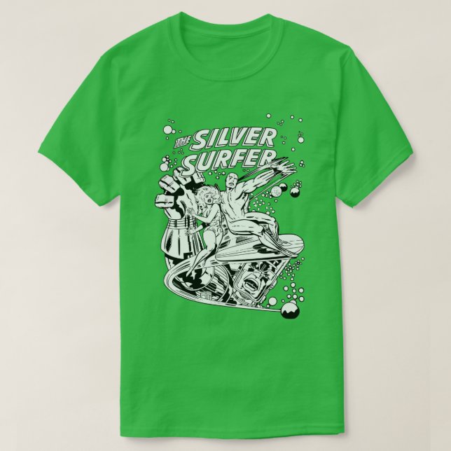 T-shirt Surfer argenté (Design devant)