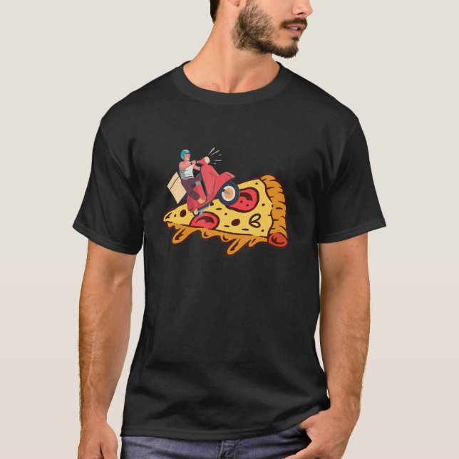 T-shirt Surfer Boy Surf Pizza Matching Cute Pizza Deliv (Devant)