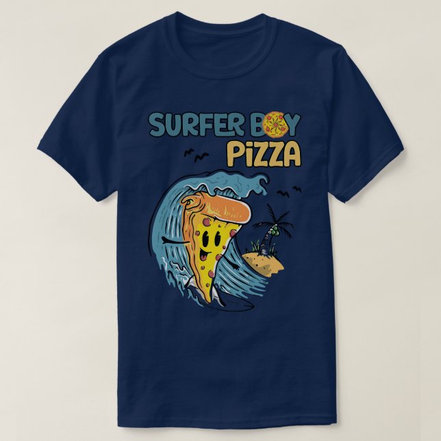 T-shirt Surfer Chemise Rétro Pizza Boy Premium 30825344 (Design devant)
