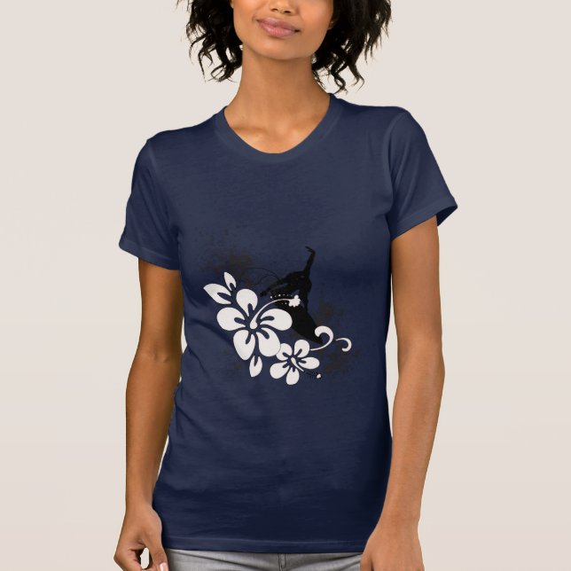 T-shirt Surfer de fleur (Devant)
