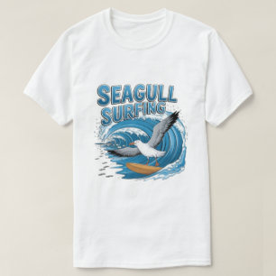 T-shirt Surfer d'hiver Mouette, Surf de mouette, Seagull T
