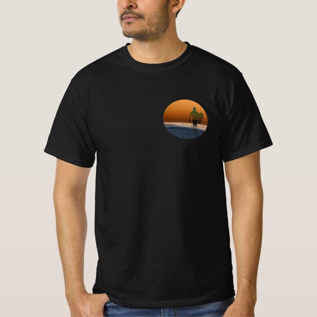 T-shirt Surfer du coucher de soleil (Devant)