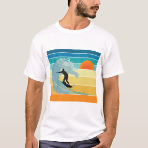 T-shirt Surfer Dude Sunset Vintage