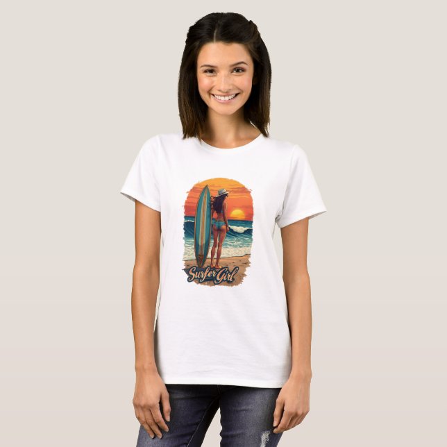T-shirt Surfer Girl (Devant entier)