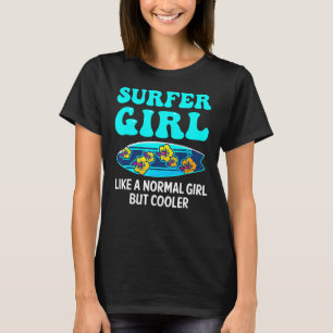 T-shirt Surfer Girl For Surfing Femmes Surf pour enfants